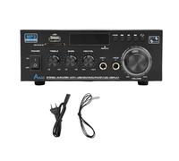 Eujgoov Amplificateur Audio Numérique AK45, Amplificateur Stéréo Bluetooth de Puissance Maximale de 400 W avec Entrée USB FM AUX MIC pour karaoké Cinéma Maison (Prise UE)