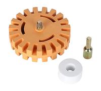 Eujgoov Autocollant Roueur de Roue en Caoutchouc Adhesive Remover Wheel Eraser Wheel 4in Decal Remover Wheel for Cars Trucks RVS avec Adaptateur de Forage