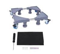Eujgoov Base Mobile de Réserve de Réfrigérateur Réglable 41-64 Cm L W 9-12cm H 180kg Charge à 360 ° Rouleaux Abs pour Sécheuse de Laveuse Préinstallée Easy Move