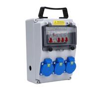Eujgoov Boîte de Distribution 260 X 170 X 140 Mm, Boîtier de Prises Industrielles Portables IP54, Disjoncteur électrique, Distribution de Prises pour Chantiers, Ateliers, Usines,