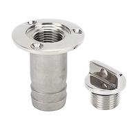 Eujgoov Bouchon de Vidange de Garboard en Acier Inoxydable 316, Bouchon de Vidange de Bateau Poli Miroir, Hauteur du Couvercle 69 Mm, Diamètre Intérieur 17,5 Mm, Résistant aux Fuites pour Yachts,