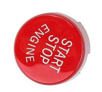 Eujgoov Bouton d'arrêt de Démarrage du Moteur Bouton Poussoir ABS de Remplacement 2,5 Cm Finition Brillante Couvercle Anti-grattage Facile à Installer pour Châssis F30 Série 3 F Accessoire (rouge)