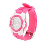 Eujgoov Calendrier de Chronomètre Sport Kids Wrist Wrist avec Alarme, 50m Water Children Digital Watch for Outdoor Activities, 3-15 Ans (Boîtier Blanc Bracelet Rose)