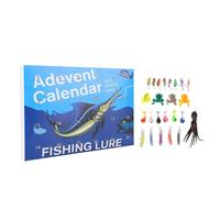 Eujgoov Calendrier de L' de Pêche 2025 Leurres de Pêche avec Hameçons Pointus et Designs Réalistes pour Tous les Types D'eau Amateur de Pêche Agréable pour la Famille et les Amis