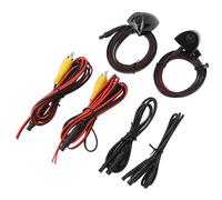 Eujgoov Caméra d'angle Mort de Voiture avec Vision Nocturne et Conception étanche pour Les Véhicules - Angle de Vision de 80 Degrés et Installation Facile des Autocollants (Black)