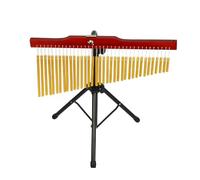 Eujgoov Carillon à Vent à 36 Barres, 36 Cloches en Aluminium Massif avec Base en Bois, Support de Trépied Réglable pour Instrument de Percussion de Relaxation et de Méditation, Hauteur de 68,5 à 162