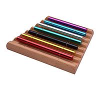 Eujgoov Carillons de Table Instrument de Percussion avec Maillet en Bois de Hêtre Carillon Musical en Alliage d'aluminium 20,5 Cm pour la Méditation, le Yoga, la Salle de Classe, la Pleine (7 tons)