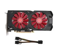 Eujgoov Carte Graphique de Jeu PCIe RX580 8 Go GDDR5 Silencieuse à Double Ventilateur, Facile à Installer pour PC de Bureau, Idéale pour Les Joueurs