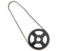 Eujgoov Chaîne à Rouleaux 25H en Acier Alliage 144 Maillons Ensemble de | Pignon de chaîne 25H en alliage d\'acier, 144 maillons, ensemble de chaîne de remplacement pour Mini Moto, vélo de poche,