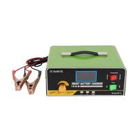 Eujgoov Chargeur de Batterie Intelligent 12 V 24 V 50 A 30 A Chargeur de Batterie de Voiture Entièrement Automatique avec Indicateur LED pour Batteries au Plomb Gel AGM Standard 6 Ah à (Prise UE)
