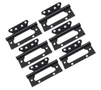Eujgoov Charnière de Porte, Charnières de Meubles, 3 Pack de Porte Noire - 4,1 Pouces X2,0 Pouces Intérieurs en Alliage Zinc Plat Ouvert de Muets de Muet avec Matériel Robuste, adapté aux Fenêtres,