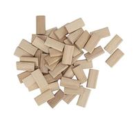 Eujgoov Cheville de Menuiserie en Hêtre Massif, Insert Bois 6x40mm Plat,