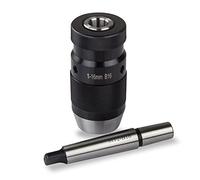 Eujgoov Chuck Auto-Serrage du Pouce sans clé du Pouce de Forage 1-16 Mm Range de Serrage avec Morse Taper for Lathe Drill Mk2 Mount (BLACK)