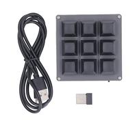 Eujgoov Clavier de Jeu Professionnel à Une Main Mini Clavier de Jeu USB avec Touches Réglables, USB 2,4 G DENT Bleue, Matériau ABS pour Le Contrôle Industriel des Médias de Musique de