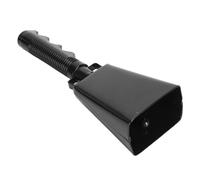 Eujgoov Cloche de Vache de 9 Pouces avec Poignée, Cloche à Main pour Créateurs de Bruit Fort, Grands Carillons Solides, de Vache pour événements Sportifs (BLACK)