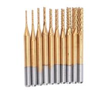 Eujgoov CNC Gravure Machine End Mild Set 10 PCS Carbure CNC Milling Cutters 0,8~3 Mm de Tige de Diamètre, 1/8 "End End Mild Cutters Forcers Drilling Tools for PCB Circuit Boards