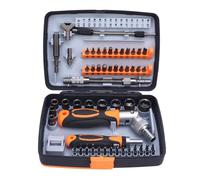 Eujgoov Coffret à Cliquet 68 en 1, 50 Embouts en Acier CrV et 10 Têtes de clé Hexagonale avec Embout Magnétique et Poignée Ergonomique, pour la Réparation de Divers Produits