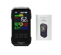 Eujgoov Compteur Numérique de Teneur en Eau, Testeur de Bois sans Broches, Grand écran LCD pour la Détection des Bois Tendres et Durs, Idéal pour les Propriétaires et les Inspecteurs (BLACK)