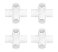 Eujgoov Connecteur de Tuyau en PVC, Raccords à 6 Voies, Conception Coudée Sécurisée, 10 Connecteurs de 25 Mm pour Conduites d'eau et Structures de Meubles (WHITE)