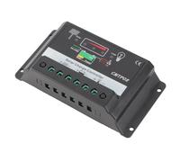 Eujgoov Contrôleur de Charge Solaire 30A, Régulateur de Chargeur Solaire PWM Regulateur de Batterie Intelligent 12V / 24V, Double Régulateur du Chargeur du Port USB pour la Production d'énergie