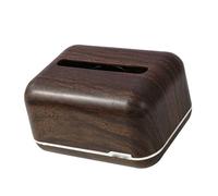 Eujgoov Couvercle de Boîte à Mouchoirs, Porte-mouchoirs Rectangulaire Moderne avec Distribution Automatique pour Usage Domestique, Bureau, Restaurant (Couleur Noyer)