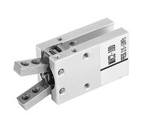 Eujgoov Cylindre de Pince à Air MHC2-10D/16D Pince Pneumatique Double/simple Effet Structure en Alliage d'aluminium Solide Résistant à l'usure Facile à Installer avec Connexion M5 pour la (MHC2-10D)