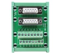 Eujgoov DB15 DIN Rail Mount Interface Module Terminal Bloc Block Connector Vis Small Corps Strong Applicabilité Facile pour Connecter Les Commandes Industrielles Connexion électrique