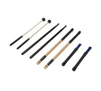Eujgoov de Batterie, Maillets et Balais de Percussion en Bois D Érable avec | Légères en érable, Balais à Poignée Caoutchouc, Mailloches Nylon, Combo TPE Polyvalent pour Jazz et Pratique variée.