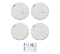 Eujgoov Dispositif de Recherche de clé Intelligent, 4 Paquets de Traceur BT pour Clés de Sacs de Téléphone, Recherche Bidirectionnelle, Alarme Automatique, Dispositif Anti-Perte Léger (White)