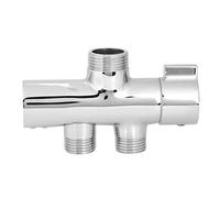 Eujgoov Douche Diverse, Smooth G1 / 2 Wall Murd Shower Diverter avec Poignée Ergonomique pour un Fonctionnement Facile, Cuivre, Filetage G1 / 2