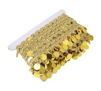 Eujgoov Écharpe de Hanche de Danse du Ventre pour Femme avec Pompons, Accessoire à la Mode en Argent doré pour le Fitness et la Danse, écharpe Crochetée à la Main pour Jupes de Orientale (GOLD)