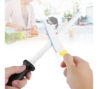 Eujgoov Efficace en Céramique Affûtage à Canne à Couteau à Couteaux Ciseaux Outils Kitchen, Grossier et Affûtage Fin, Connexion Stable, efficacité Multifonctionnelle, Outil de Pierre d'aiguise en