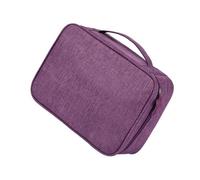 Eujgoov Electronics Organizer Travel Storage Portable Sac Portable, Conception de Ruban en Nylon, Stockage Efficace, Conception Ronde, Transport sécurisé, Protection Toute la Journée pour Le (Purple)