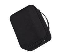 Eujgoov Electronics Organizer Travel Storage Portable Sac Portable, Conception de Ruban en Nylon, Stockage Efficace, Conception Ronde, Transport sécurisé, Protection Toute la Journée pour Le (Black)