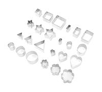 Eujgoov Emporte-pièce en Acier en Forme de Cœur, Mini Biscuit Géométrique, Petit Portable pour la Cuisson, le Camping et les Voyages