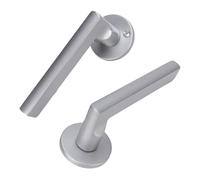 Eujgoov Ensemble de Pênes Dormants de Serrure de Porte d'entrée à clé avec Clés, Bouton de Porte Intérieure pour Chambre à Coucher, Salle de Bain, Bureau, Hôtels, Construction en Fer, Aluminium et