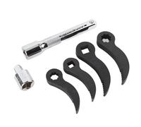 Eujgoov Ensemble D'outils de Tête D'adaptateur de Pied de Biche, en Acier CrV traité Thermiquement pour une durabilité Maximale avec Tête D'adaptateur Double Carrée de 1/2 Po 3/8 Po et