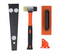 Eujgoov Ensemble d'outils pour Revêtement de Sol stratifié, Barre de Traction en Acier CRV, Maillet en Caoutchouc et Bloc de Taraudage, Kit d'outils pour l'installation de Planchers de Bois Franc