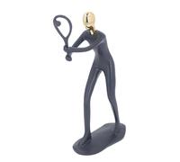Eujgoov Figurine de Joueur de Tennis, Sculpture d'art en Résine, Décoration de Maison élégante, Taille Compacte pour Accessoires de Bureau et Collectionneurs