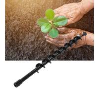 Eujgoov Foret à Tarière en Acier pour Creuser des Trous de Plantation, Jardinière en Spirale au Manganèse avec Arbre en Acier au Carbone de 31,5 Pouces, Idéal pour les Bulbes, les Semis, les Arbres,