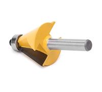 Eujgoov Fraise à Chanfreiner à Queue de 8 Mm avec Roulement pour Travail | Tête de Coupe en Alliage YG6, Corps en Acier au Carbone 45#, Angles de Biseau de 15°, 22,5°, 30°, Compatible avec les