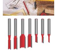 Eujgoov Fraise à Fraise Affleurante, Mèche de Routeur à Rainurer en Carbure à 2 Cannelures, Profondeur de Coupe Réglable pour les Projets de Menuiserie