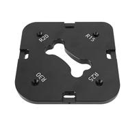 Eujgoov Gabarit D'angle en Alliage D'aluminium R15 R20 R25 R30, Gabarit de Rayon D'angle Rond avec Conception 4-en-1 pour Menuiserie de Meubles