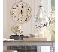 Eujgoov Horloge de Sauna de 8 Pouces, Minuterie en Bois, Accessoire Décoratif pour Une Utilisation Intérieure et Extérieure, Design Facile à Lire avec de Grands Chiffres Arabes pour la Salle de