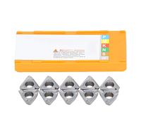 Eujgoov Inserts de Tournage en Carbure, Lame D'insertion de Coupe, Fraisage de pour la Coupe du Métal, Outils CNC, Finisseur de Bricolage, Porte-outil à Revêtement Multicouche