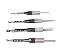 Eujgoov Jeu de 4 Forets à Trous Carrés, Canal en Forme de U en Acier allié 56HRC traité Thermiquement pour L'élimination des Copeaux, avec une Taille de 1/4 Po, 5/16 Po, 3/8, 1/2,