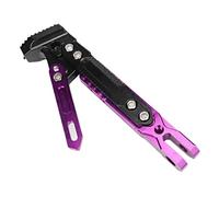 Eujgoov Kickstand Réglable, Moto d'Alliage de Moto Support de TréPied du Support côté Pied, en Alliage en Aluminium CNC, Conception de la Corrosion et Robuste, sans Glissement (Purple)