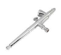 Eujgoov Kit d'aérographe Double Action, Pistolet à Peinture à Alimentation par gravité pour Décoration de Gâteaux, Maquillage, Nail Art, Buse de 0,2 Mm, 0,5 Mm avec Tasse 7 CC, Mini Outil (136T)