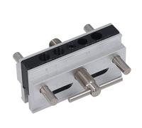 Eujgoov Kit de Gabarit de Chevilles à Centrage Automatique, Guide de Perçage à Largeur Réglable, Outil de Travail du Bois de Haute Précision pour un Alignement Précis des Trous dans la (SILVER)