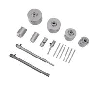 Eujgoov Kit de Scie Cloche 16 Pièces, Ensemble de Scies Cloche en Carbure cémenté, Kit de Scie avec 3 Lames de Dents et Trou D'élimination des Copeaux pour L'installation de